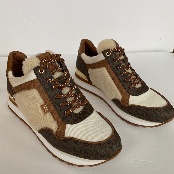 MICHAEL KORKS MADDY TRAINER MK SIG SM BROWN MULTI SIZE:8 - Picture 10 of 13